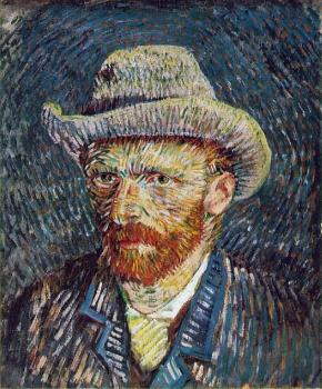 Vincent Van Gogh : Self Portrait with Grey Felt Hat V